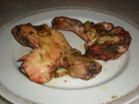 Schiacciatine di cosce di pollo con origano