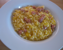 Risotto con zucca e salsiccia