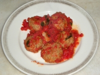 Polpette al rosso al profumo di basilico