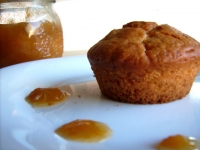 Muffin di farina integrale al miele